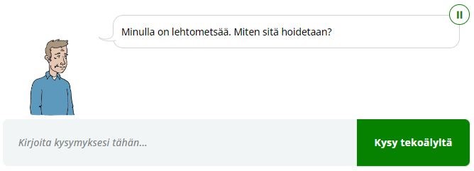 tekoälypohjainen hakutoiminto metsänhoidon suosituksissa