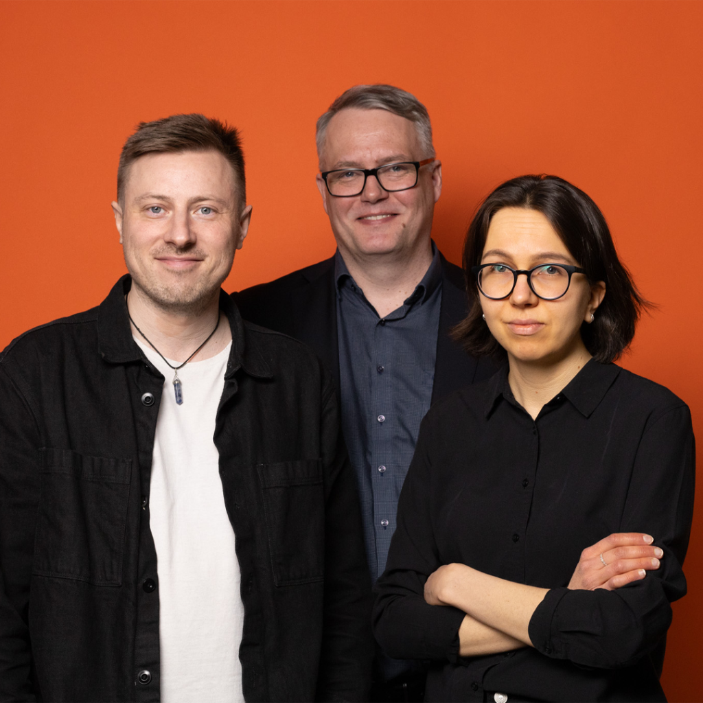 Samuli Junttila, Olli Äijälä ja Anna Viitamäki.
