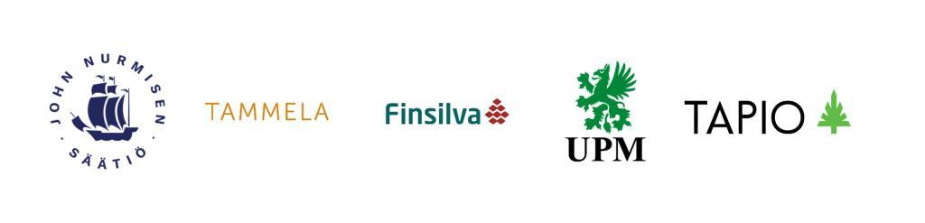 John Nurmisen Säätiön, Tammelan, Finsilvan, UPM:n ja Tapion logot