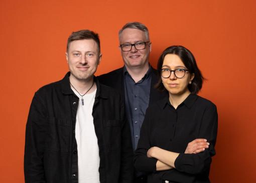Samuli Junttila, Olli Äijälä ja Anna Viitamäki.