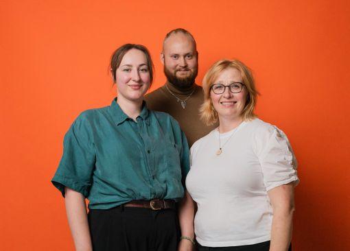 Selma Salin, Miika Laihonen ja Sini Miettinen